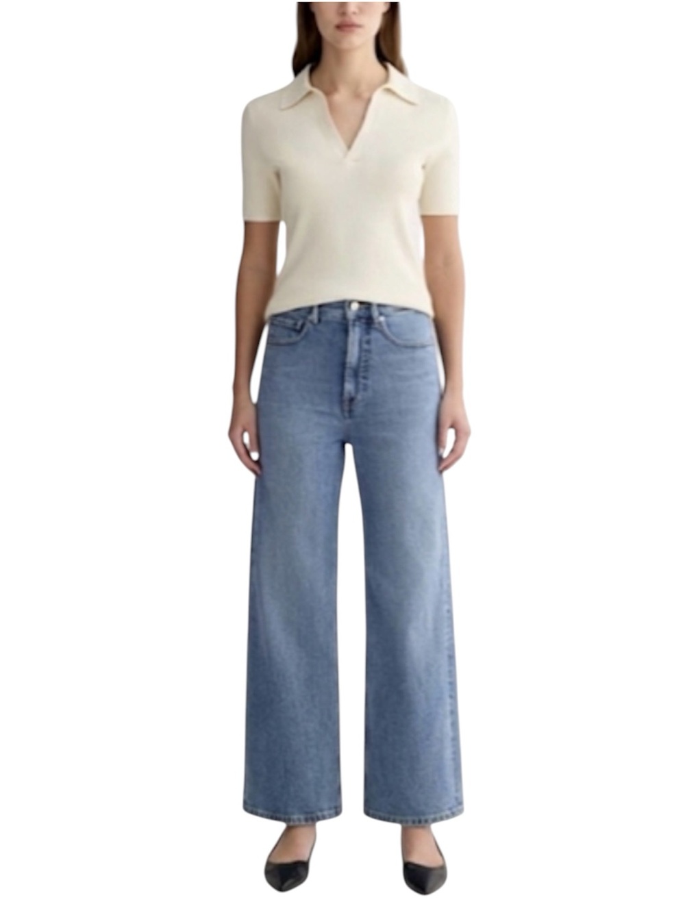 Everlane The Way High Sailor Jean 28 Ankle Premium Denim